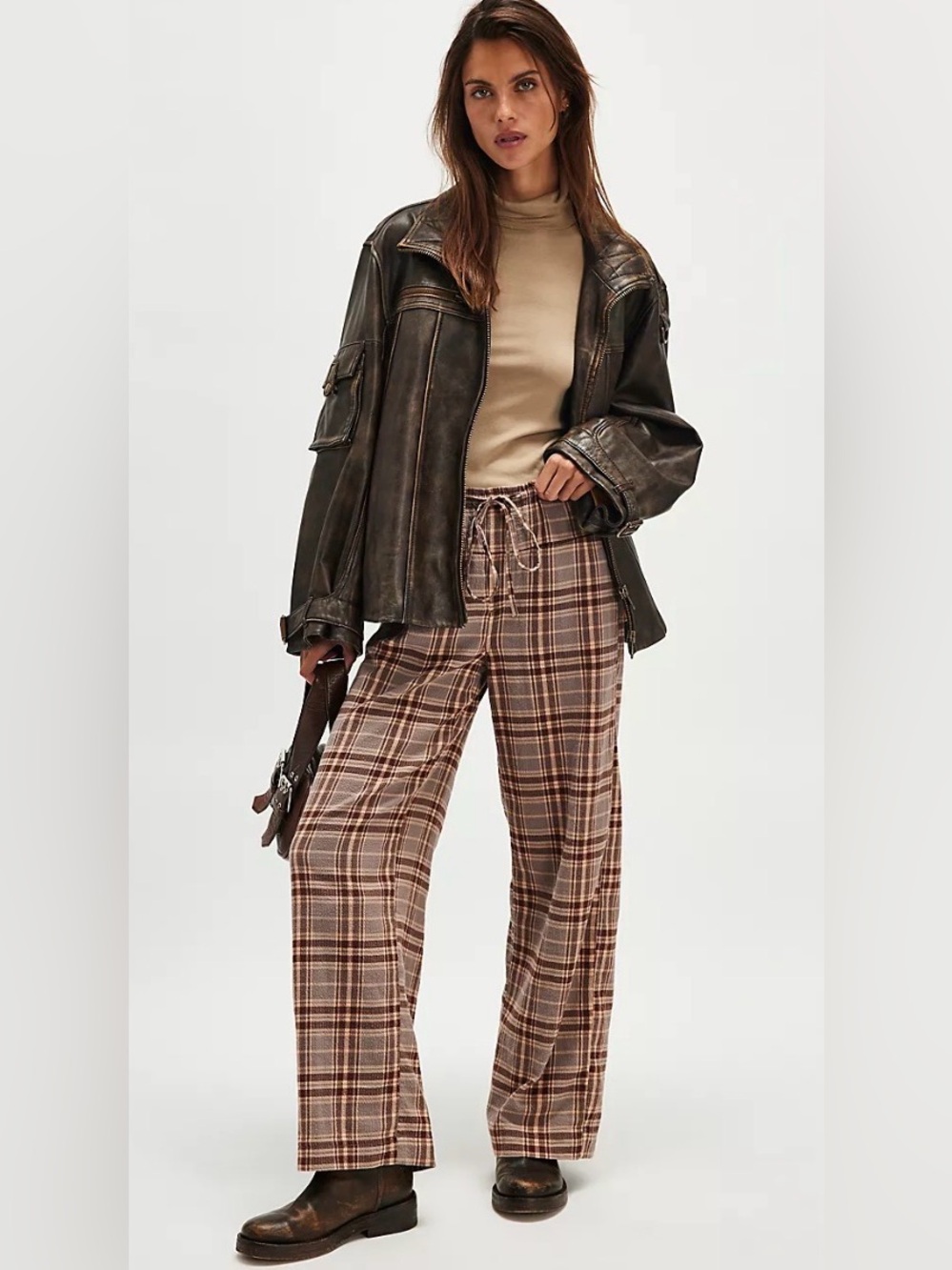 Free People Pants Women’s XL Hudson Canyon Pants NWT Plaid